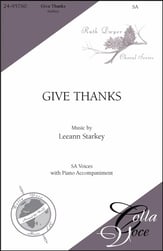 Give Thanks SA choral sheet music cover